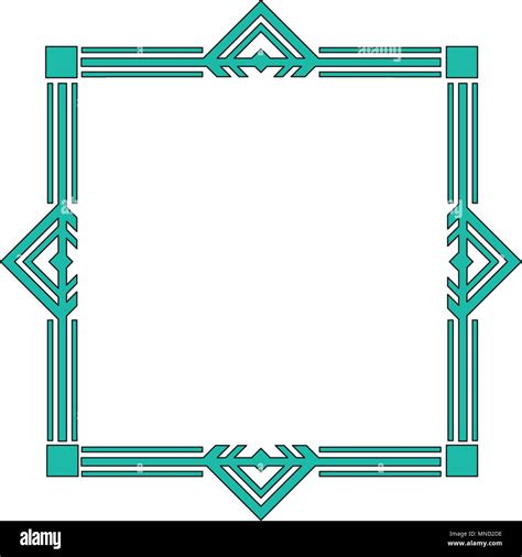 Art Deco Frame Elegant Decorative Square Style Stock Vector Image Art