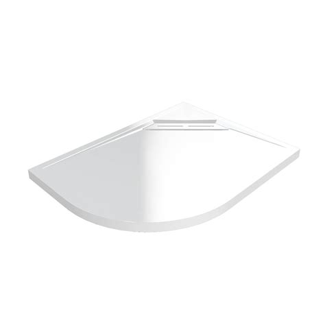 Kudos Connect 2 Slimline Offset Quadrant Shower Tray White 1000 X 900mm