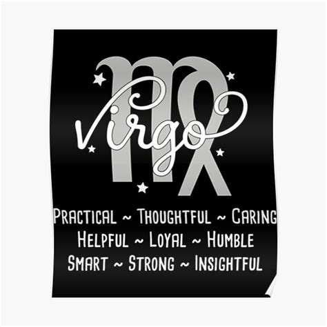 Zodiac Traits Virgo Classic Poster For Sale By Daddseveryl Redbubble