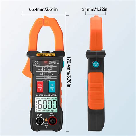 Aneng Digital Bluetooth Multimeter Voltage Tester Clamp St Red