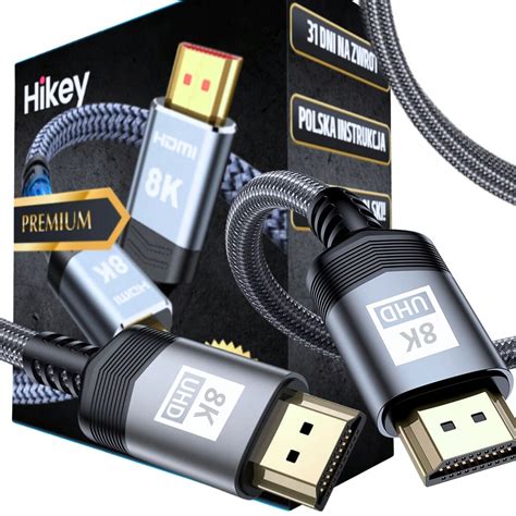 KABEL HDMI PRZEWÓD 2 1 PREMIUM ULTRA High Speed 8K 60HZ 4k 120Hz HQ