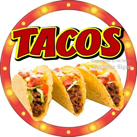 Tacos Decal Concession Food Truck Vinyl Sticker By Harbour