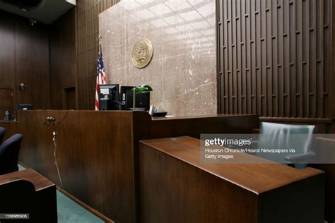 The Witness Stand Inside Judge Sim Lakes Courtroom At The Robert