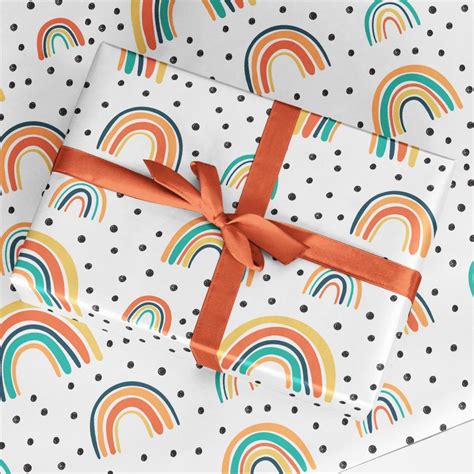 Rainbow Wrapping Paper Luxury T Wrap Birthday T Wrap Etsy Uk