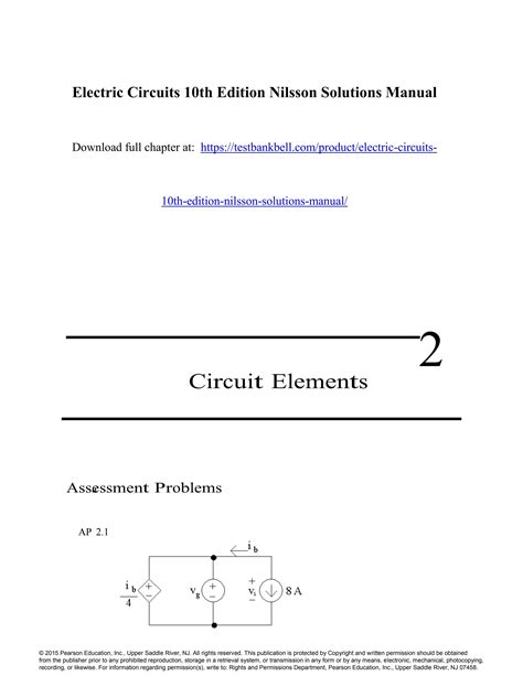 Electric Circuits Th Edition Nilsson Solutions Manual By Judy