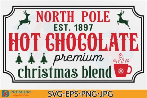 North Pole Hot Chocolate SVG Christmas Graphic By Premium Digital