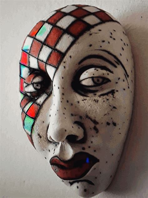 Ceramic Mask Sculpture