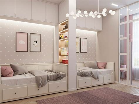 Pin on built in beds | Kids room interior design, Shared girls room ...