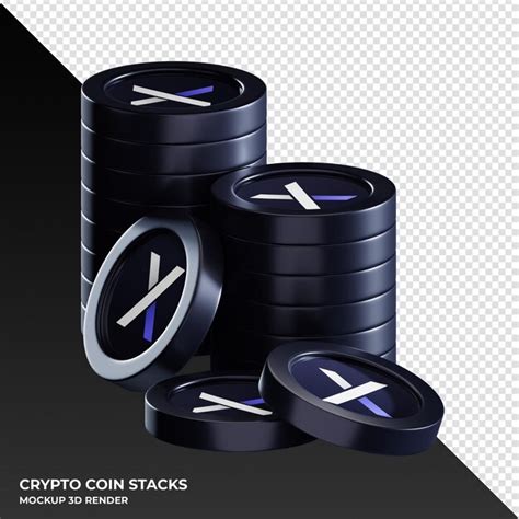 Premium PSD Dydx Coin Stacks Cryptocurrency 3d Render Illustration