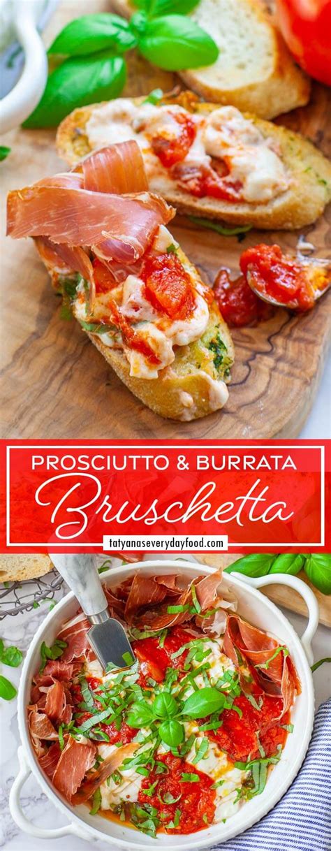 Easy Appetizer Prosciutto Burrata Bruschetta Recipe Video