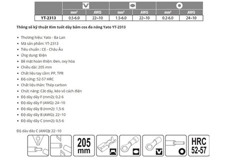 Kìm tuốt dây bấm cos đa năng Yato YT-2313 - META.vn