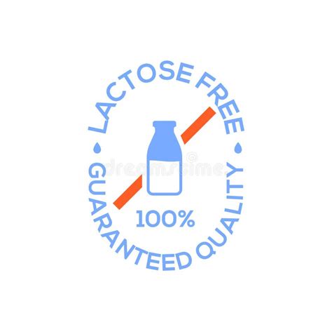 Ic Ne Libre Du Lait De Gluten De Lactose Logo Horodatage Ou Sans