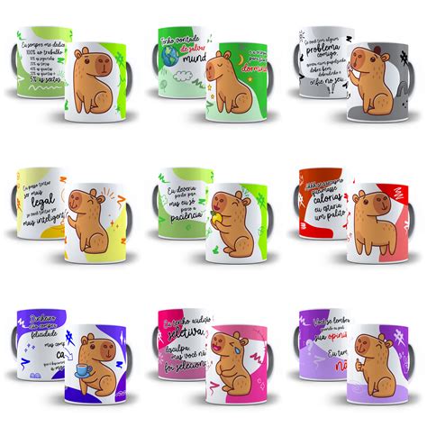 Capivara Debochada - 16 Artes Caneca Capivara Debochada Arquivo em Jpg