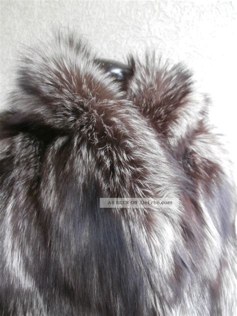 Silberfuchs Pelzmantel Pelzjacke Silberfuchsmantel Silver Fox Fur Coat