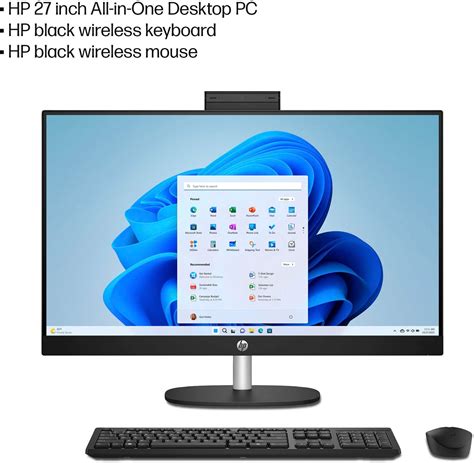 HP 27 Touch Screen All In One With Adjustable Height AMD Ryzen 7 16GB