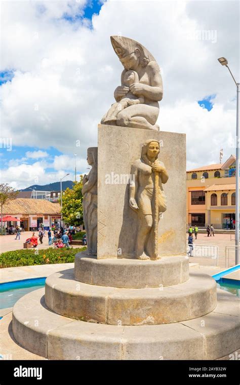 Colombia Chia goddess of the city monument Stock Photo - Alamy