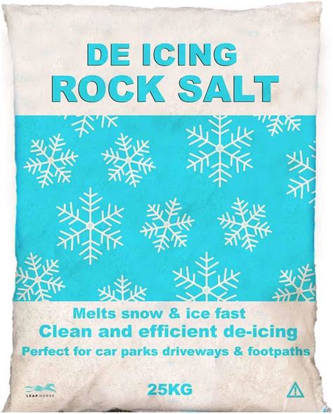 Rock Salt Deicing Winter Grit Gritting Ice Snow For Driveways Carparks