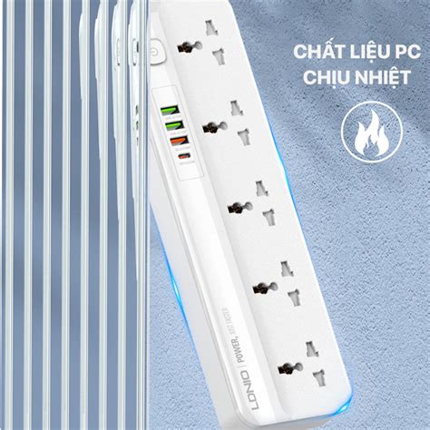 Ổ cắm điện LDNIO Multi Function Power Strip 5 Power Socket PD QC3