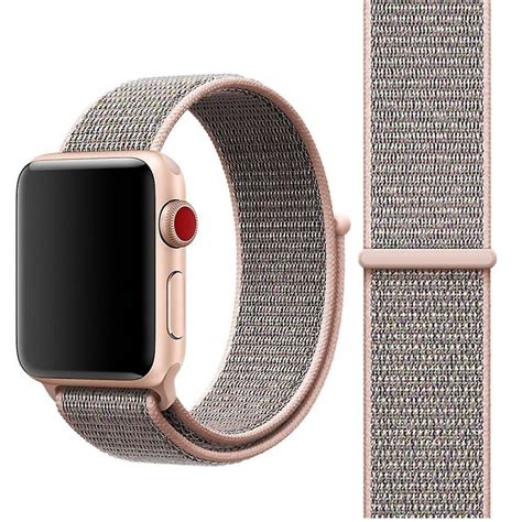 Bracelet Nylon Apple Watch Rose Sable Braceletsmartwatch Fr