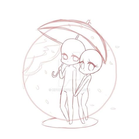 Chibi Couple Kissing Base