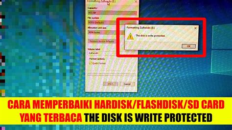 CARA MEMPERBAIKI HARDDISK FLASHDISK SD CARD YANG TERBACA THE DISK IS