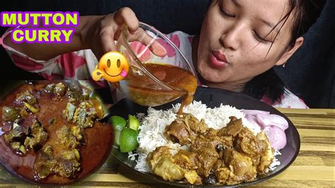 Mutton Curry Rice Mukbang Youtube