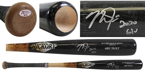 Lot Detail Mike Trout Game Used And Signed Old Hickory Personal Model