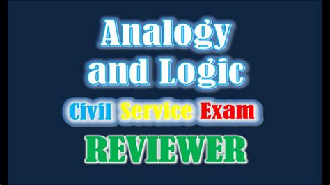 Analogy And Logic Civil Service Exam Reviewer Youtube