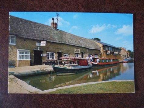 Stoke Bruerne The Boat Inn Grand Union Canal 1980s used colour postcard boats on eBid Australia ...