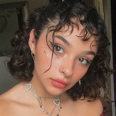 Pin By N N On Piercing Edgy Hair Curly Hair Inspiration Cute Curly