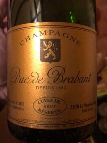 Duc De Brabant Champagne Grand Cru Millesime Brut Chardonnay Vivino US