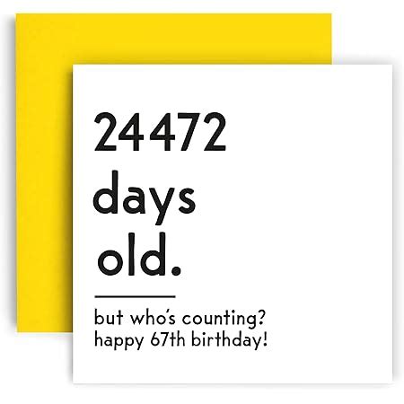 Amazon Funny 67th Birthday Card Funny 67 Years Old Anniversary