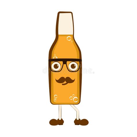 Personaje De Dibujos Animados Feliz De La Cerveza Del Vintage