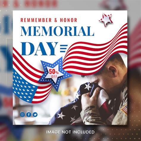 Premium PSD Memorial Day Banner Template