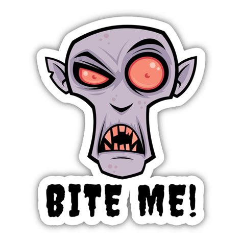 Creepy Vampire Cartoon with Bite Me Text in 2024 | Vampire cartoon ...