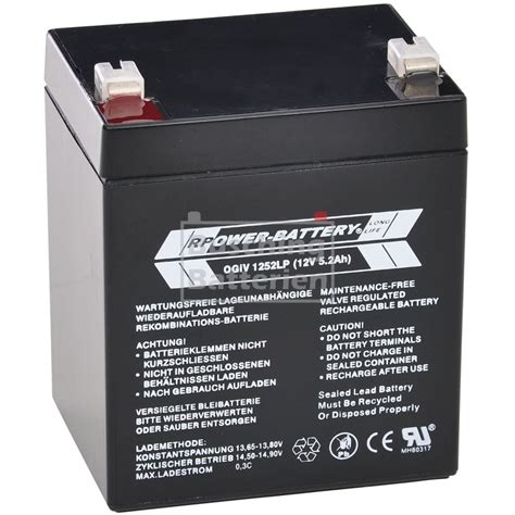 12v 52ah Rpower Agm Longlifebatterie 2580