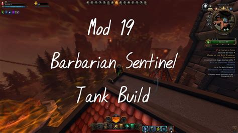 Neverwinter Mod Barbarian Sentinel Tank Build Youtube