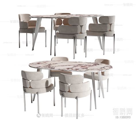 Modern Dining Table And Chairs Sketchup Model Download Model Id912055021 1miba