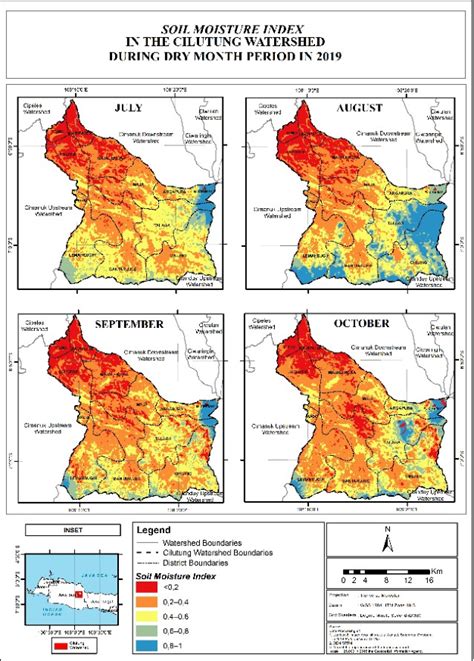Map Of The Soil Moisture In Soil Moisture Index Smi Value In July