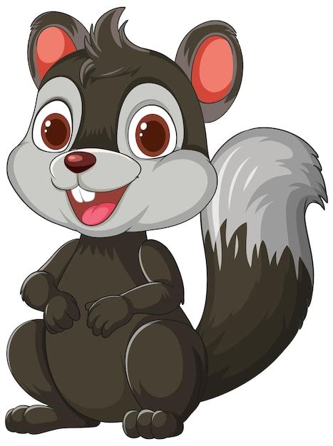 Ilustración alegre de la ardilla de dibujos animados Vector Gratis