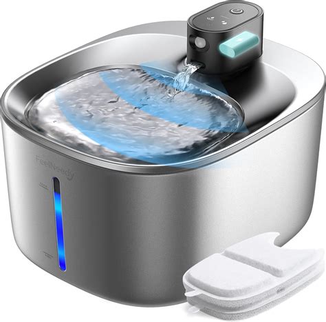 feelneedy cat water fountain battery operated lfl oz stainless