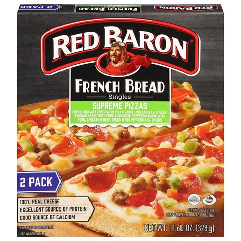 Save On Red Baron Supreme French Bread Single Pizzas Ct Frozen