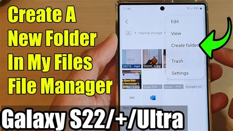 Galaxy S22s22ultra How To Create A New Folder In My Files File