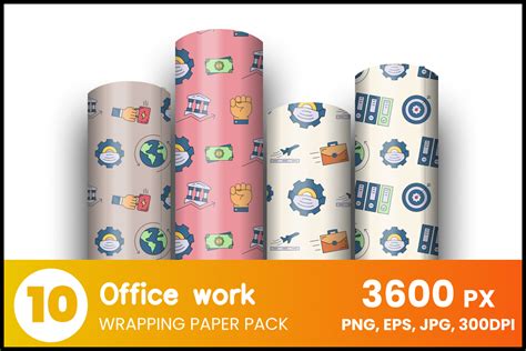 Office Work Wrapping Paper Graphic By Fromporto · Creative Fabrica