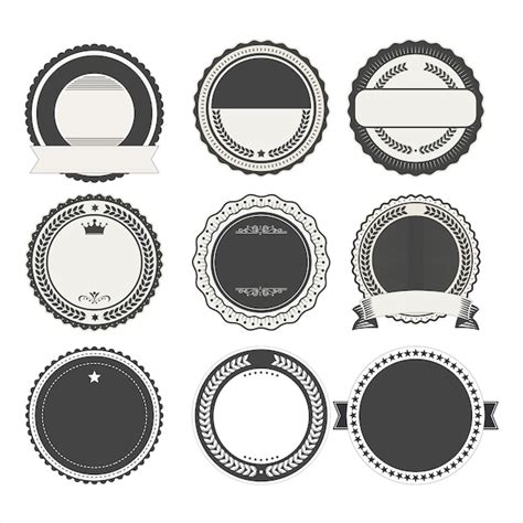 Premium Vector Collection Of Empty Retro Vintage Badges And Labels