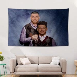 Patrick Mahomes Travis Kelce Kansas City Football Tapestry Etsy