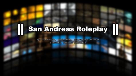 Mta Dev San Andreas Roleplay Sql Sszek T S Admin Ad S Gamemode