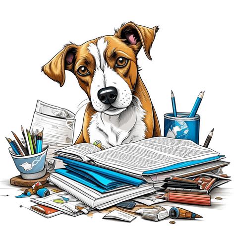 Premium Ai Image My Dog Ate My Homework Illustrations Isolated On A