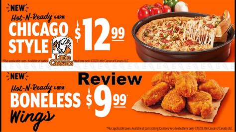 Little Caesars Chicago Style And Boneless Wings Review Youtube