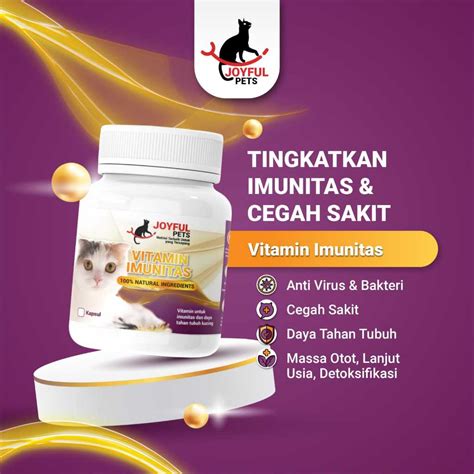 Jual Vitamin Kucing Imunitas Untuk Daya Tahan Tubuh Anti Sakit Flu